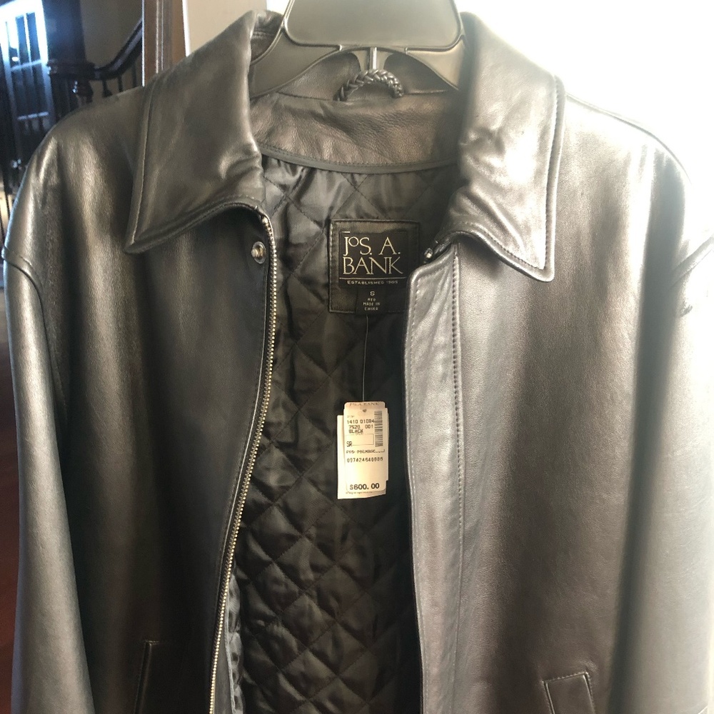 Black leather jacket